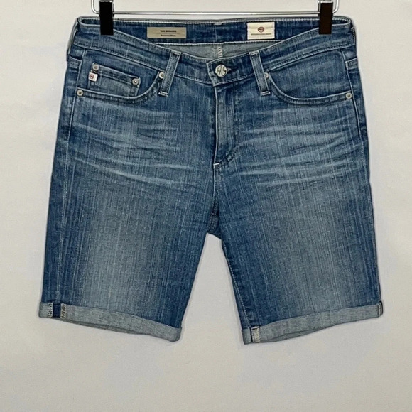 AG Adriano Goldschmied The Brooke Bermuda Denim Short Medium Wash - Size 26 - Picture 1 of 7
